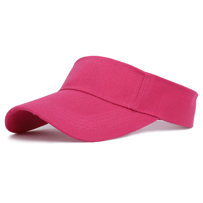 Pink Tennis Golf Breathable Visor Cap with UV Protection, Unisex Sports Style, Adjustable Fit